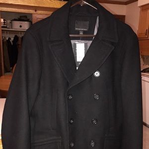 Mens Banana Republic Peacoat Sz LG NWT